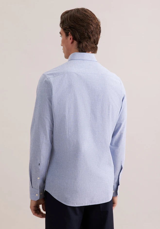 Slim Leinenhemd Uni in Hellblau | Seidensticker Onlineshop