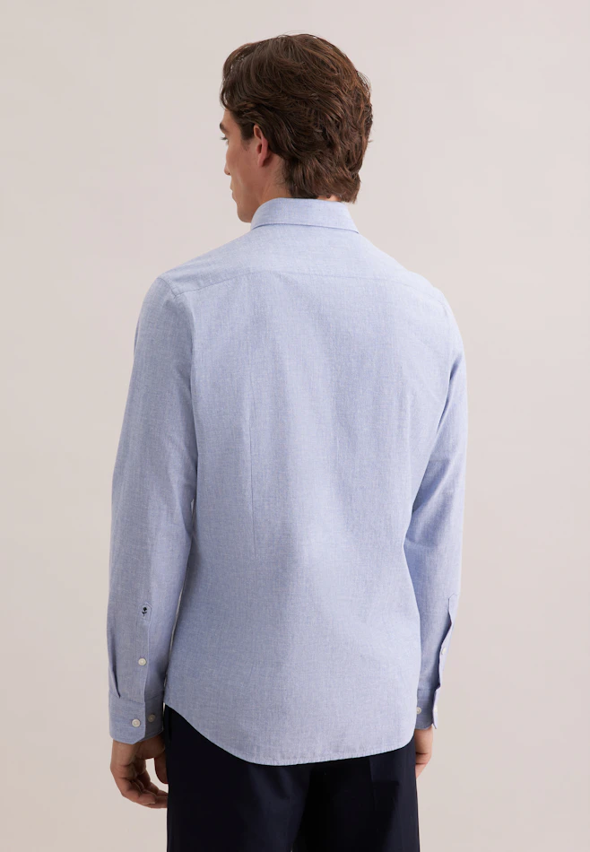 Slim Linen shirt Uni in Hellblau | Seidensticker online shop