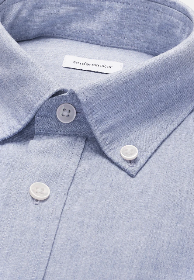 Slim Chemise en lin Uni in Bleu Clair |  Seidensticker Onlineshop