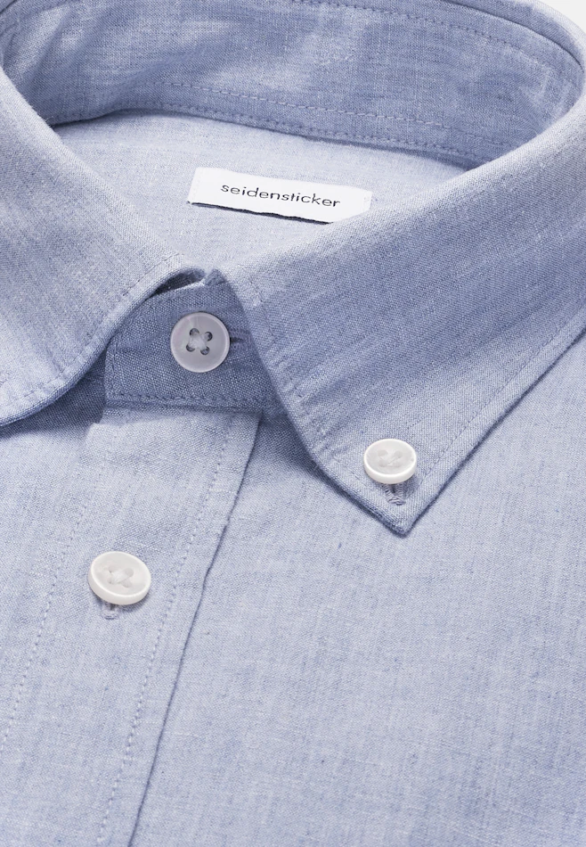 Slim Chemise en lin Uni dans Bleu Clair | Boutique en ligne Seidensticker