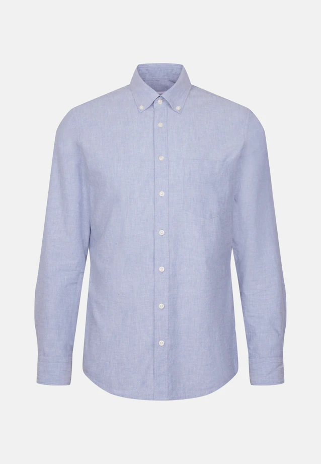 Slim Chemise en lin Uni in Bleu Clair |  Seidensticker Onlineshop