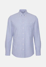 Slim Chemise en lin Uni in Bleu Clair |  Seidensticker Onlineshop