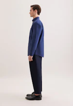 Slim Chemise en lin Uni in Bleu Foncé |  Seidensticker Onlineshop