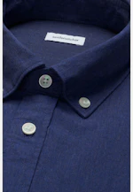 Slim Chemise en lin Uni in Bleu Foncé |  Seidensticker Onlineshop