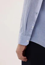 Regular Chemise en lin Uni in Bleu Clair |  Seidensticker Onlineshop