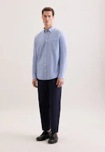 Regular Chemise en lin Uni in Bleu Clair |  Seidensticker Onlineshop