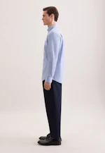 Regular Chemise en lin Uni in Bleu Clair |  Seidensticker Onlineshop