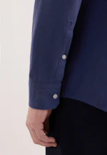 Regular Chemise en lin Uni in Bleu Foncé |  Seidensticker Onlineshop