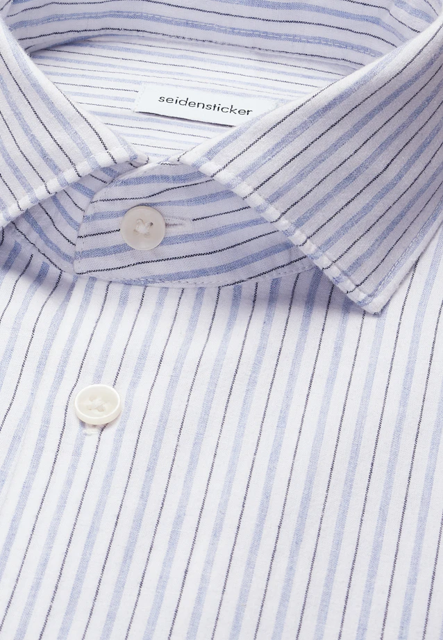 Slim Chemise en lin Rayures in Bleu Clair |  Seidensticker Onlineshop