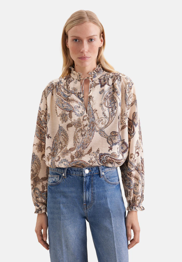 Playful tunic blouse with ruffle details in Light Blue |  Seidensticker Onlineshop