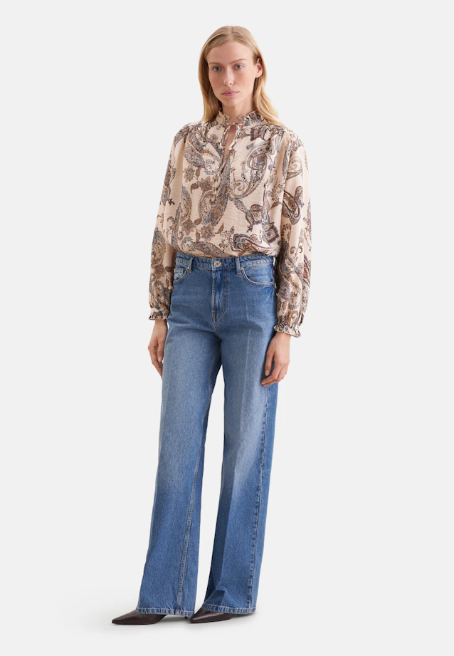 Playful tunic blouse with ruffle details in Light Blue |  Seidensticker Onlineshop