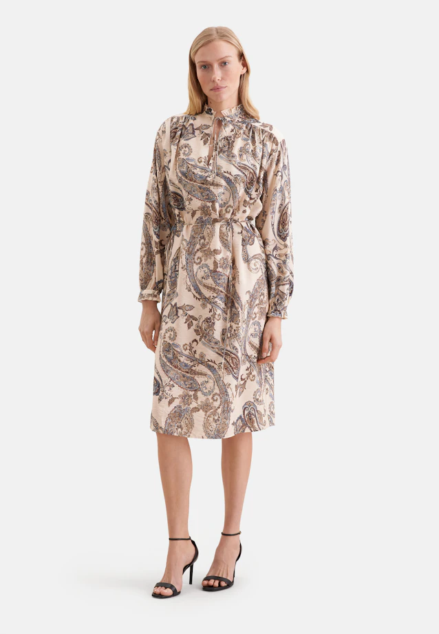 Verspieltes Tunikakleid mit Rüschendetails und Taillengürtel in Hellblau |  Seidensticker Onlineshop