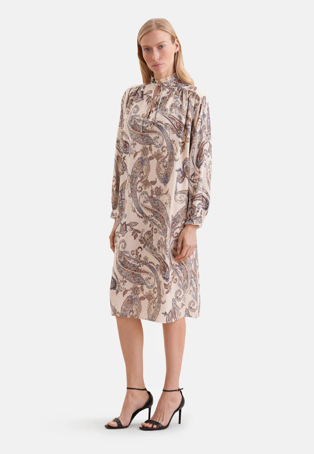 Verspieltes Tunikakleid mit Rüschendetails und Taillengürtel in Hellblau |  Seidensticker Onlineshop