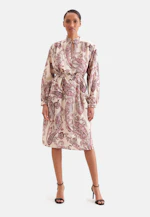 Verspieltes Tunikakleid mit Rüschendetails und Taillengürtel in Rosa |  Seidensticker Onlineshop