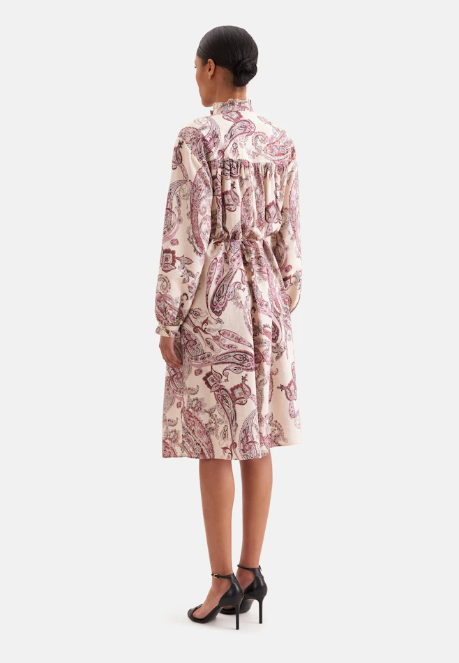 Verspieltes Tunikakleid mit Rüschendetails und Taillengürtel in Rosa | Seidensticker Onlineshop