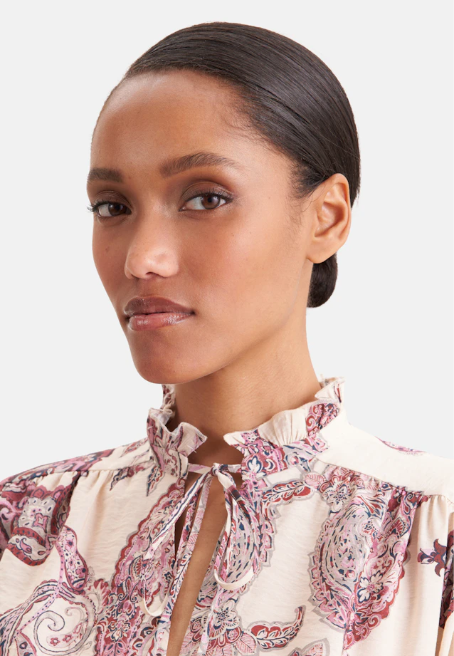 Verspieltes Tunikakleid mit Rüschendetails und Taillengürtel in Rosa |  Seidensticker Onlineshop