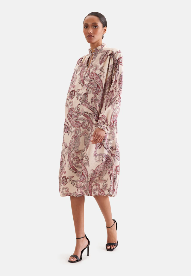 Verspieltes Tunikakleid mit Rüschendetails und Taillengürtel in Rosa |  Seidensticker Onlineshop