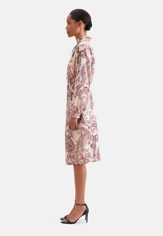 Verspieltes Tunikakleid mit Rüschendetails und Taillengürtel in Rosa |  Seidensticker Onlineshop