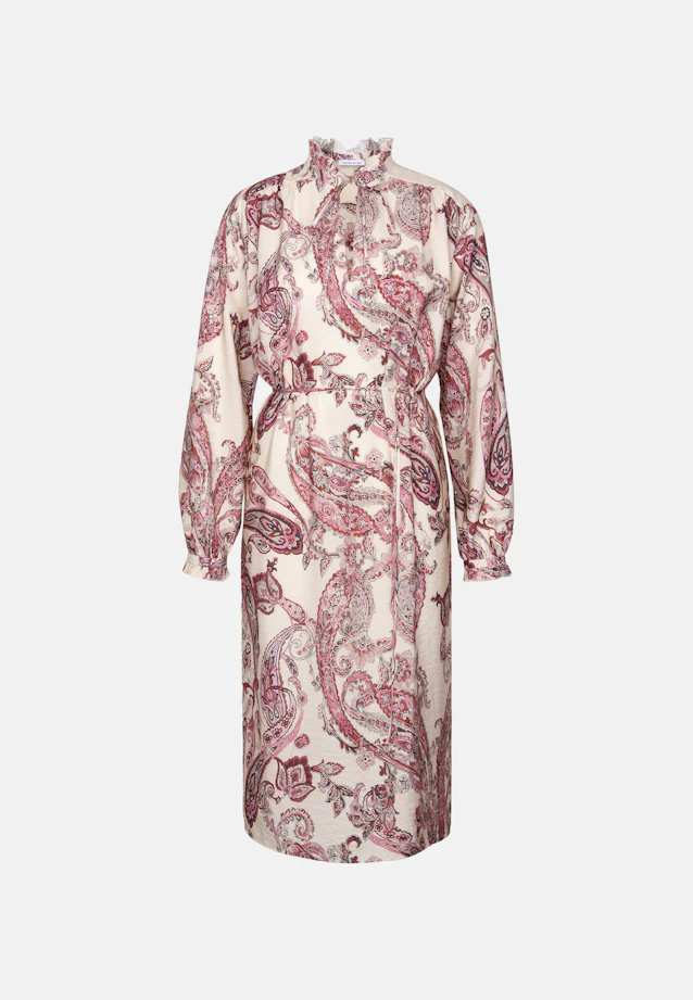 Verspieltes Tunikakleid mit Rüschendetails und Taillengürtel in Rosa |  Seidensticker Onlineshop
