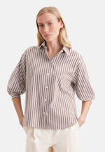 Oversized Hemdbluse mit 3/4 Arm aus Baumwoll Stretch in Braun |  Seidensticker Onlineshop