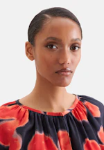 Satin tunic blouse with raglan sleeves in Schwarz |  Seidensticker Onlineshop