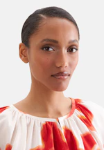 Satin tunic blouse with raglan sleeves in Weiß |  Seidensticker Onlineshop