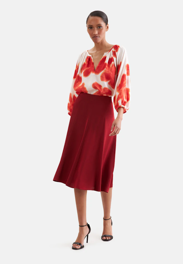 Satin tunic blouse with raglan sleeves in Weiß |  Seidensticker Onlineshop