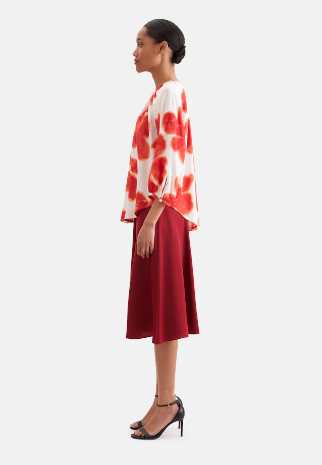 Satin tunic blouse with raglan sleeves in Weiß |  Seidensticker Onlineshop