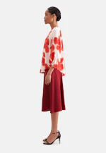 Satin tunic blouse with raglan sleeves in Weiß |  Seidensticker Onlineshop