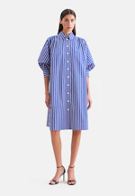 Hemdblusenkleid mit 3/4 Arm in Mittelblau |  Seidensticker Onlineshop
