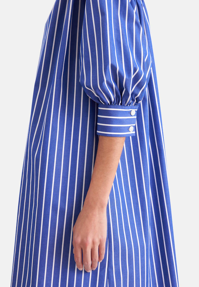 Hemdblusenkleid mit 3/4 Arm in Mittelblau |  Seidensticker Onlineshop