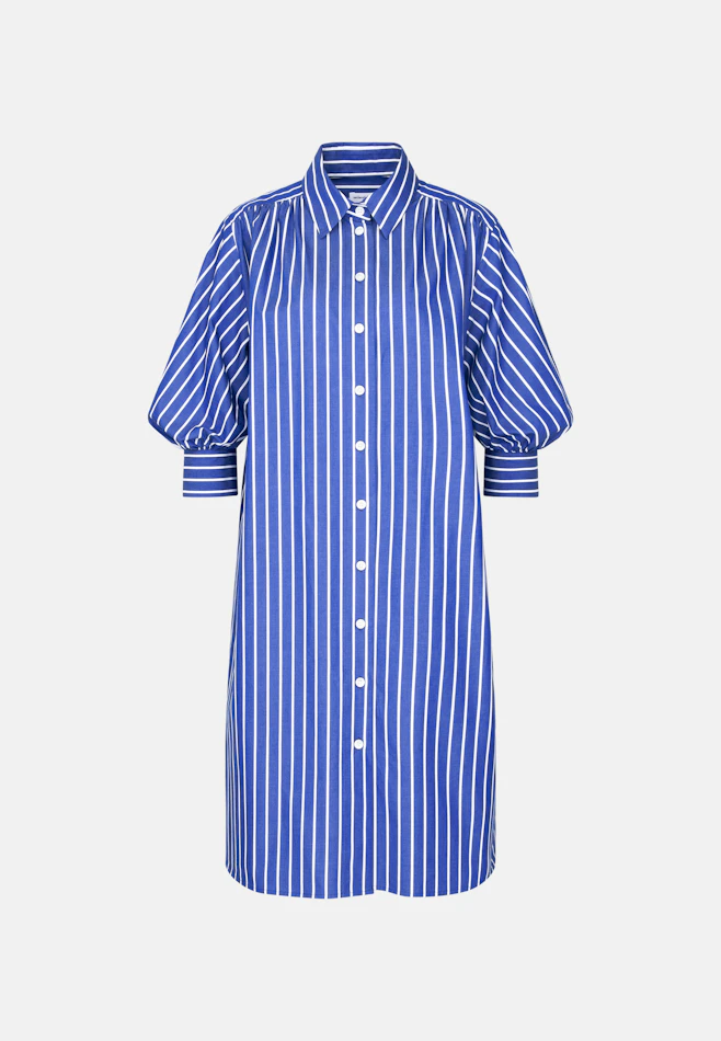 Hemdblusenkleid mit 3/4 Arm in Mittelblau | Seidensticker Onlineshop