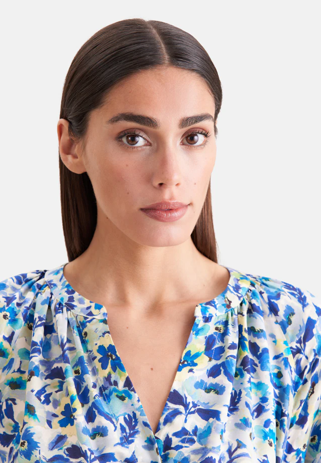 Robe tunique en satin avec ceinture à la taille in Turquoise |  Seidensticker Onlineshop