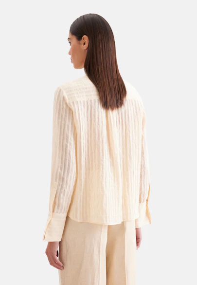 Blouse à col montant avec poignets hauts in Jaune |  Seidensticker Onlineshop