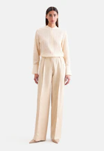 Semitransparente Stehkragenbluse mit hoher Manschette in Gelb |  Seidensticker Onlineshop