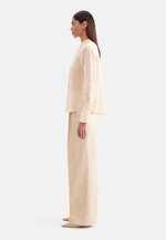 Semitransparente Stehkragenbluse mit hoher Manschette in Gelb |  Seidensticker Onlineshop