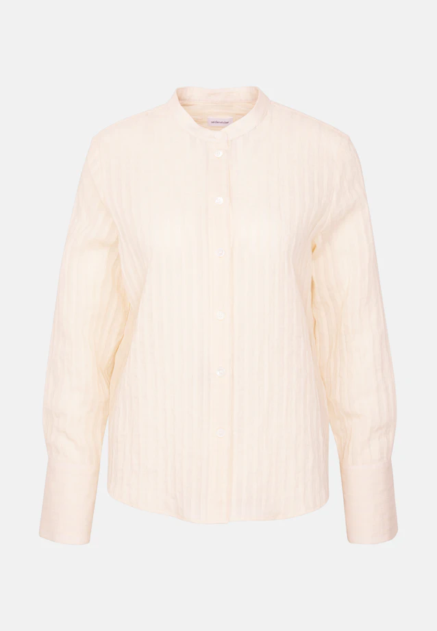 Semitransparente Stehkragenbluse mit hoher Manschette in Gelb |  Seidensticker Onlineshop