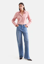 Hemdbluse in A- Linie aus Popeline Stretch in Rosa |  Seidensticker Onlineshop