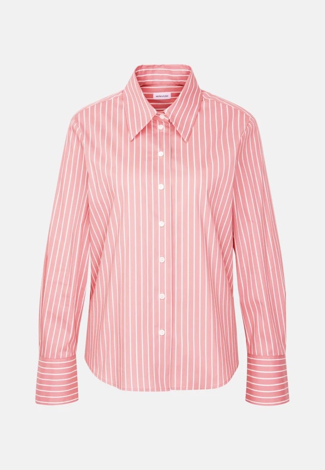Hemdbluse in A- Linie aus Popeline Stretch in Rosa | Seidensticker Onlineshop