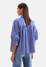 Hemdbluse mit 3/4 Volumenärmel in Mittelblau |  Seidensticker Onlineshop