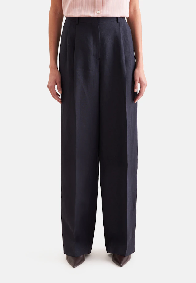 Pantalon plissé en 100 % lin in Noir |  Seidensticker Onlineshop
