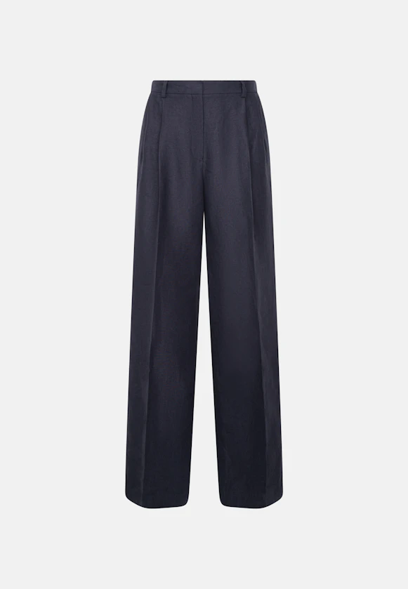 Pantalon plissé en 100 % lin in Noir |  Seidensticker Onlineshop