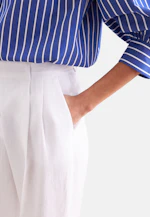 Pleated trousers made of 100% linen in Weiß |  Seidensticker Onlineshop