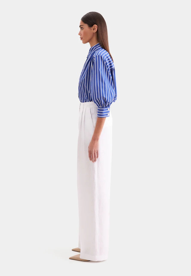 Pleated trousers made of 100% linen in Weiß |  Seidensticker Onlineshop