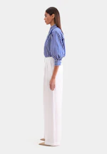 Pleated trousers made of 100% linen in Weiß |  Seidensticker Onlineshop