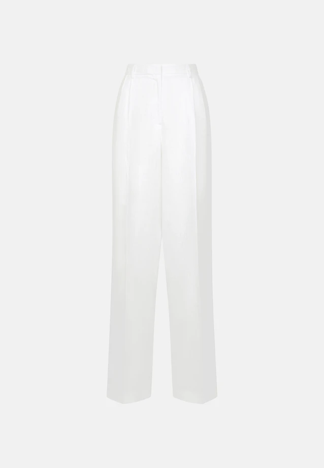 Bundfaltenhose aus 100% Leinen in Weiß |  Seidensticker Onlineshop