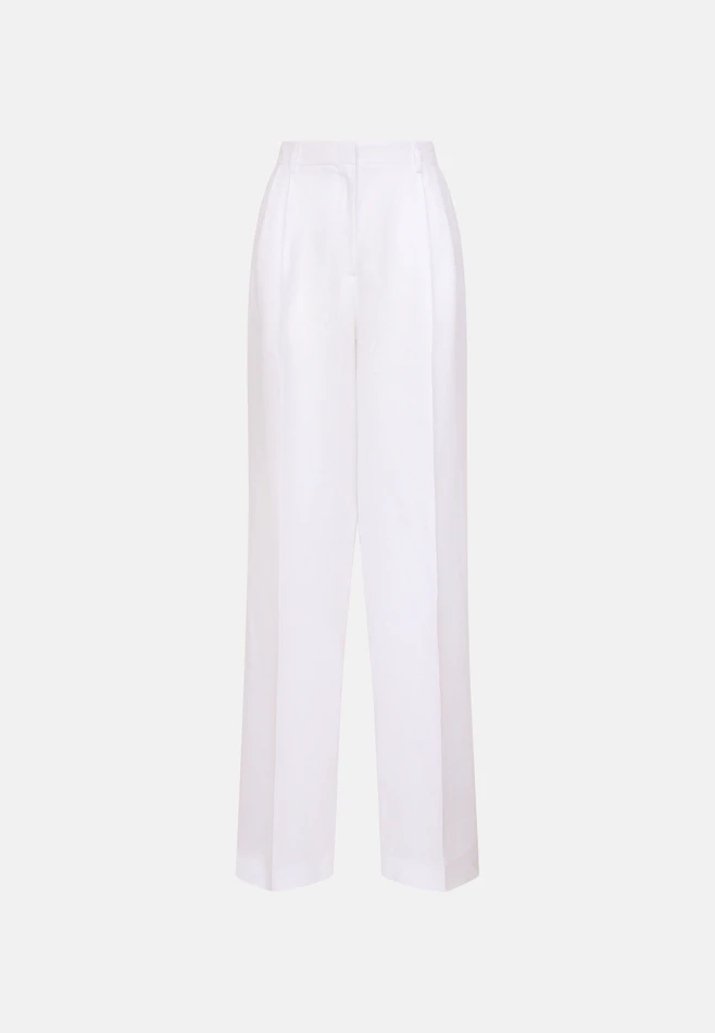 Bundfaltenhose aus 100% Leinen in Weiß | Seidensticker Onlineshop