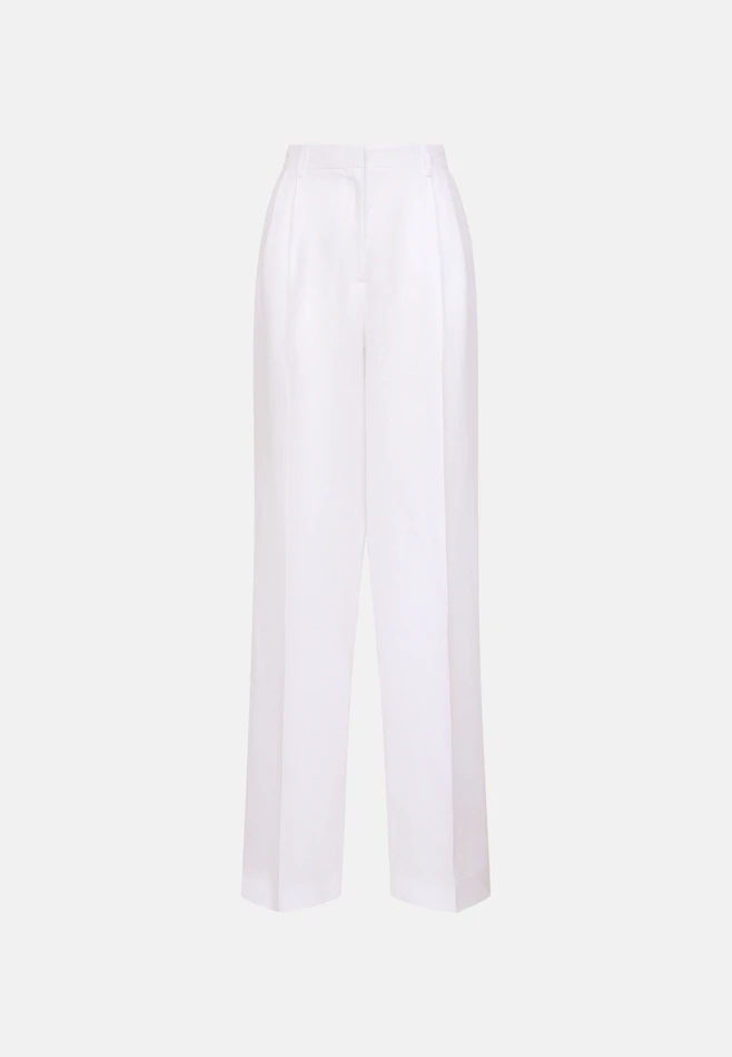 Bundfaltenhose aus 100% Leinen in Weiß | Seidensticker Onlineshop