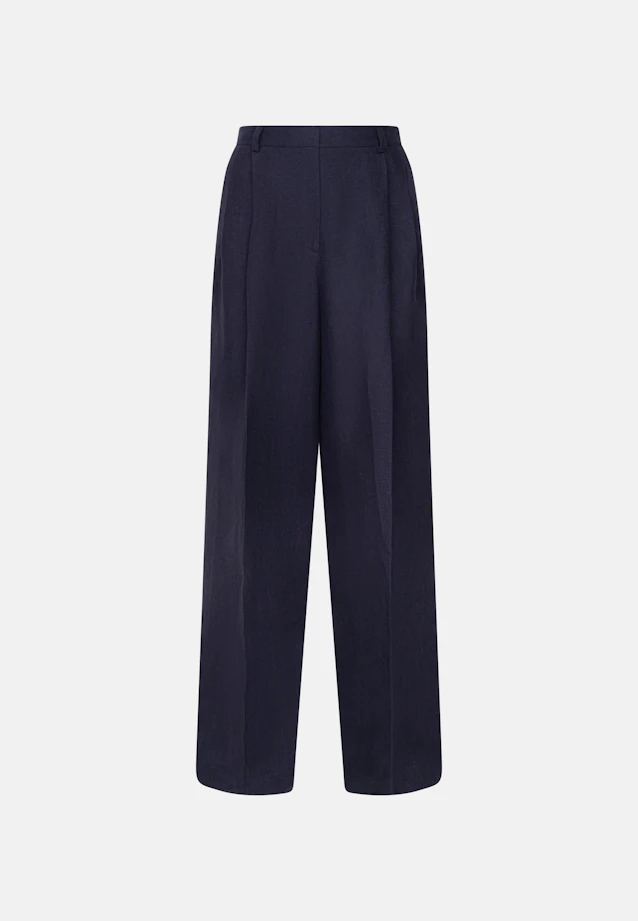 Pantalon plissé en 100 % lin in Bleu Foncé |  Seidensticker Onlineshop