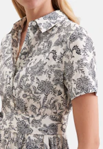 Hemdblusenkleid mit schwingendem Rock aus Baumwollsatin, slim in Weiß |  Seidensticker Onlineshop